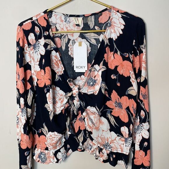 NWT ROXY Blue Day Baby Long Sleeve Top Size Large - Picture 4 of 8